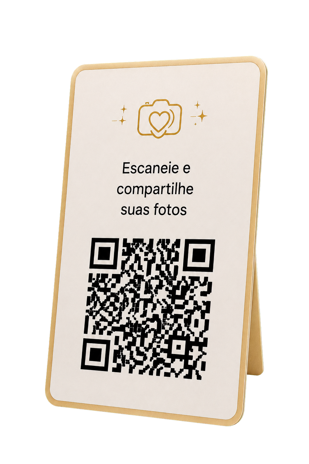 Placa ilustrativa com QR Code